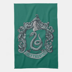 Harry Potter   Slytherin Crest Green Kitchen Towel