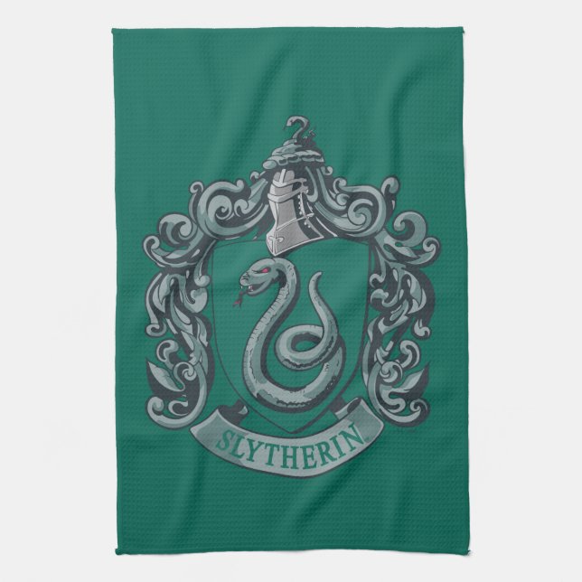 Harry Potter | Slytherin Crest Green Kitchen Towel (Vertical)