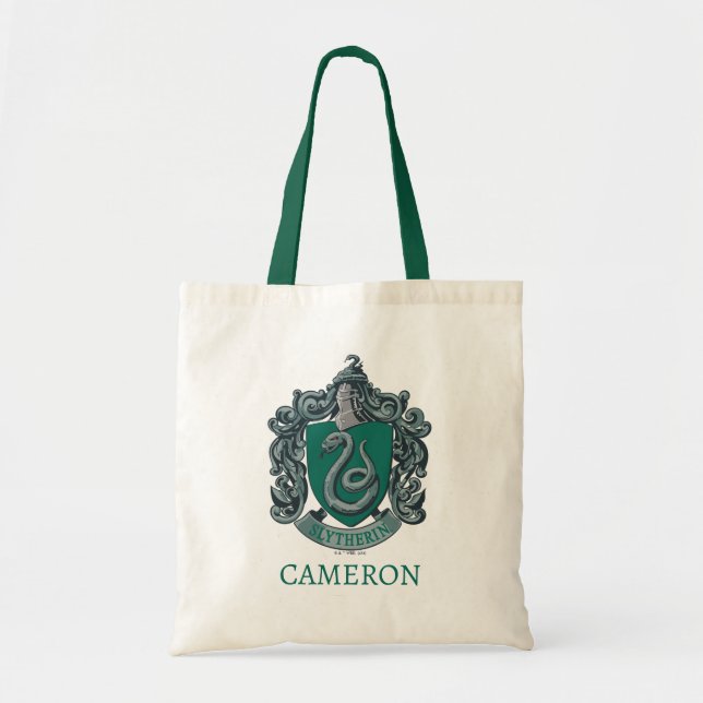 Harry Potter | Slytherin Crest Green Large Tote Ba (Front)