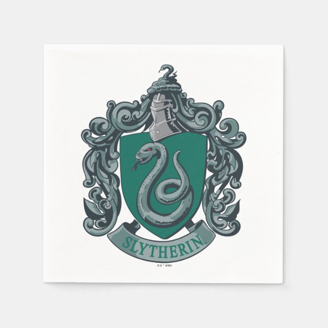 Harry Potter | Slytherin Crest Green Napkins (Front)