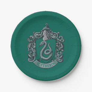 Harry Potter Slytherin Crest Green Paper Plates