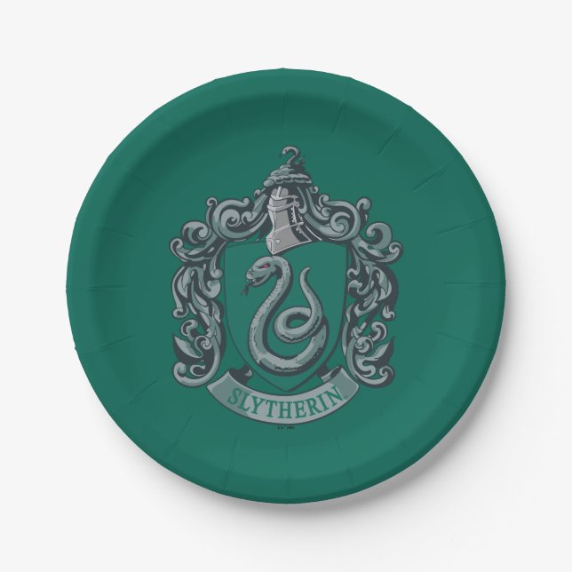 Harry Potter | Slytherin Crest Green Paper Plates (Front)