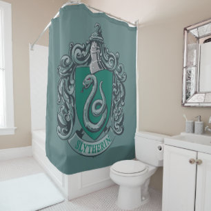 Harry Potter Slytherin Crest Green Shower Curtain