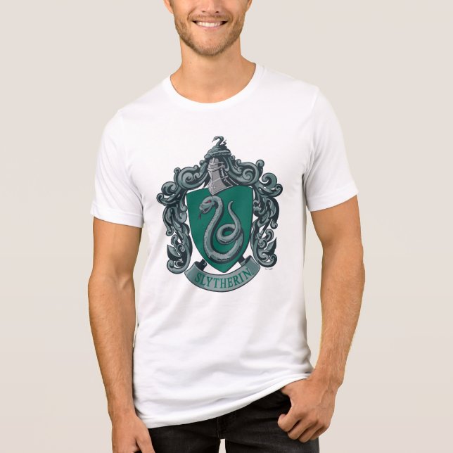 Harry Potter | Slytherin Crest Green Tri-Blend Shirt (Front)