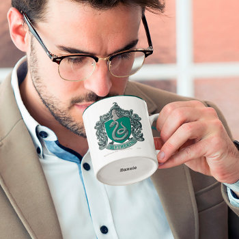 Harry Potter | Slytherin Crest Green Two-tone Coffee Mug by harrypotter at Zazzle