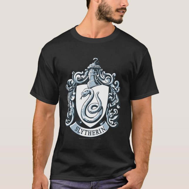 Harry Potter | Slytherin Crest - Ice Blue T-Shirt (Front)