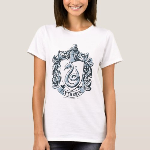 Harry Potter  Slytherin Crest _ Ice Blue T_Shirt