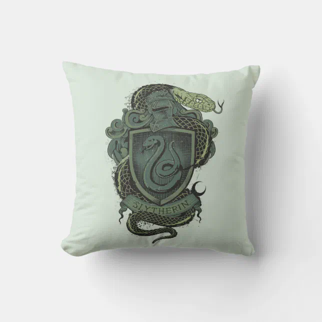 Harry Potter Slytherin Crest Throw Pillow Zazzle