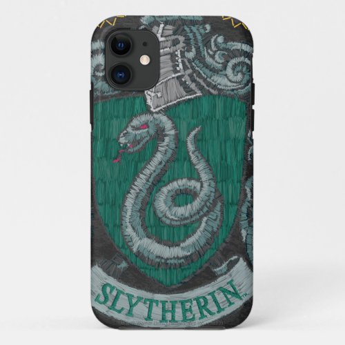 Harry Potter  Slytherin Crest _ Vintage iPhone 11 Case