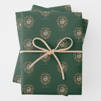 Harry Potter™ | Slytherin™ Crest Wrapping Paper Sheets by harrypotter at Zazzle