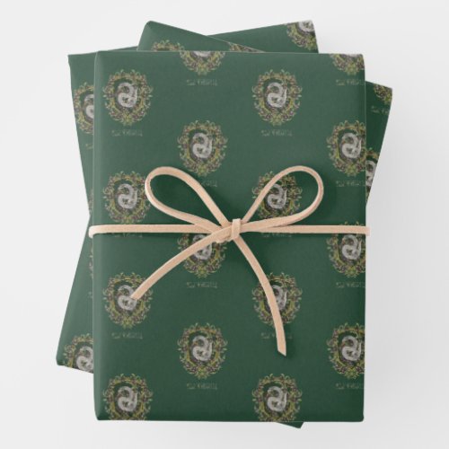 HARRY POTTER  SLYTHERIN Crest Wrapping Paper Sheets