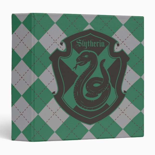 Harry Potter | Slytherin House Pride Crest 3 Ring Binder (Front/Spine)