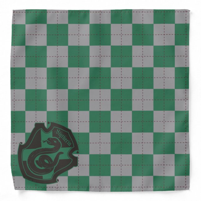 Harry Potter | Slytherin House Pride Crest Bandana (Front)