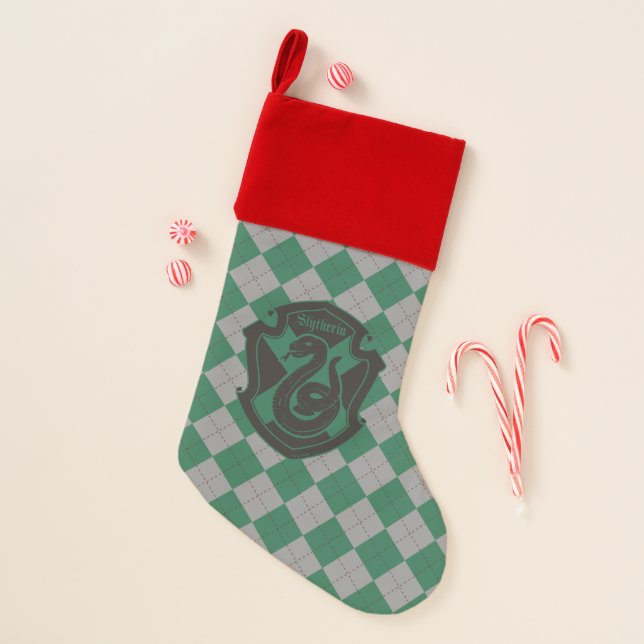Harry Potter | Slytherin House Pride Crest Christmas Stocking (Front)