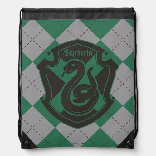 Harry Potter  Slytherin House Pride Crest Drawstring Bag