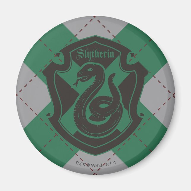 Harry Potter | Slytherin House Pride Crest Magnet (Front)