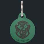 Harry Potter | Slytherin House Pride Crest Pet ID Tag<br><div class="desc">See here the Slytherin seal - a house crest of Hogwarts School. This Harry Potter crest displays the famous snake of this devious Hogwarts house (famed for producing dark wizards) - pitched against a classic pattern of green and silver. Proud Slytherins- represent your house with this J.K. Rowling inspired design...</div>