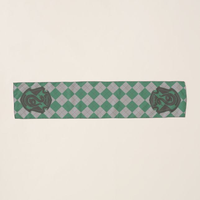 Harry Potter | Slytherin House Pride Crest Scarf (Front (Horizontal))