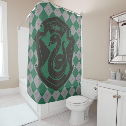 Harry Potter  Slytherin House Pride Crest Shower Curtain