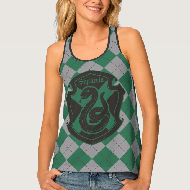 Harry Potter | Slytherin House Pride Crest Tank Top (Front)