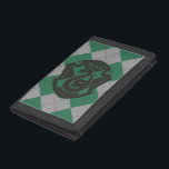 Harry Potter | Slytherin House Pride Crest Tri-fold Wallet<br><div class="desc">See here the Slytherin seal - a house crest of Hogwarts School. This Harry Potter crest displays the famous snake of this devious Hogwarts house (famed for producing dark wizards) - pitched against a classic pattern of green and silver. Proud Slytherins- represent your house with this J.K. Rowling inspired design...</div>