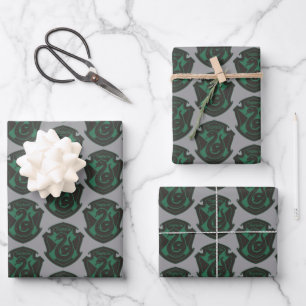 Harry Potter Slytherin House Pride Crest Wrapping Paper Sheets
