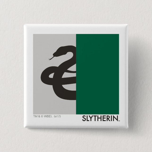 Harry Potter | Slytherin House Pride Graphic Button (Front)