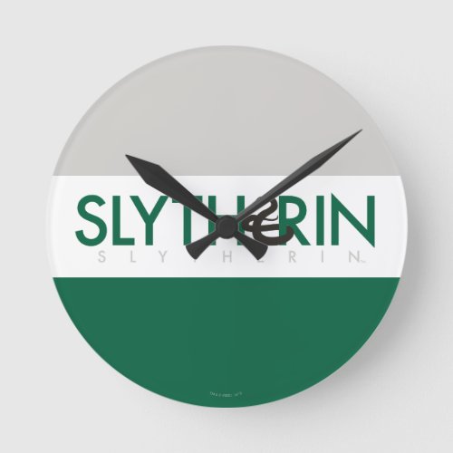 Harry Potter  Slytherin House Pride Logo Round Clock