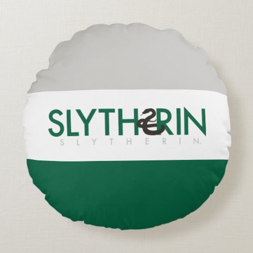 Harry Potter  Slytherin House Pride Logo Round Pillow