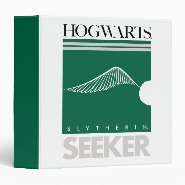 Harry Potter | SLYTHERIN™ House Quidditch Seeker 3 Ring Binder (Front/Spine)