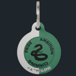 Harry Potter | SLYTHERIN™ House Traits Graphic Pet ID Tag<br><div class="desc">Check out this Slytherin Snake graphic,  featuring three of their House Traits: Pride,  Ambition,  and Cunning.</div>