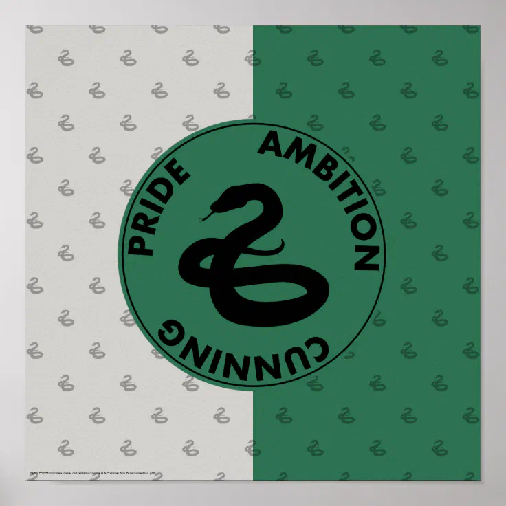Harry Potter | SLYTHERIN™ House Traits Graphic Poster | Zazzle
