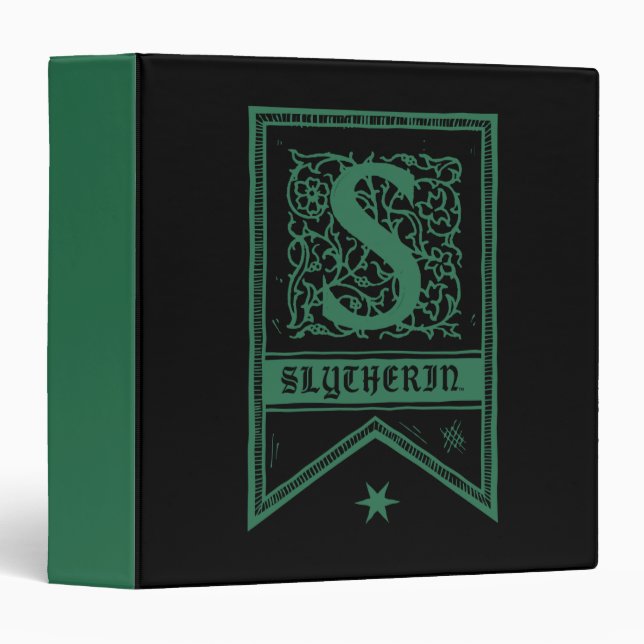Harry Potter | Slytherin Monogram Banner 3 Ring Binder (Front/Spine)