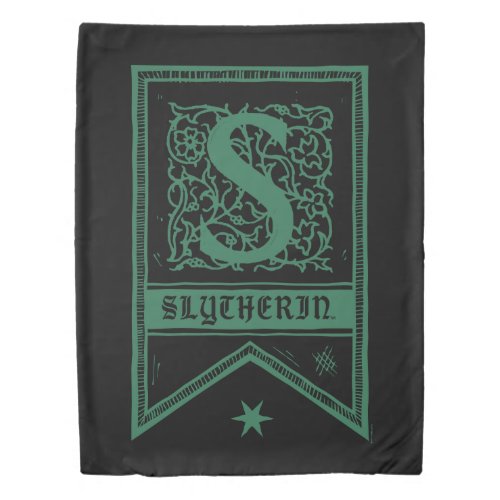 Harry Potter  Slytherin Monogram Banner Duvet Cover
