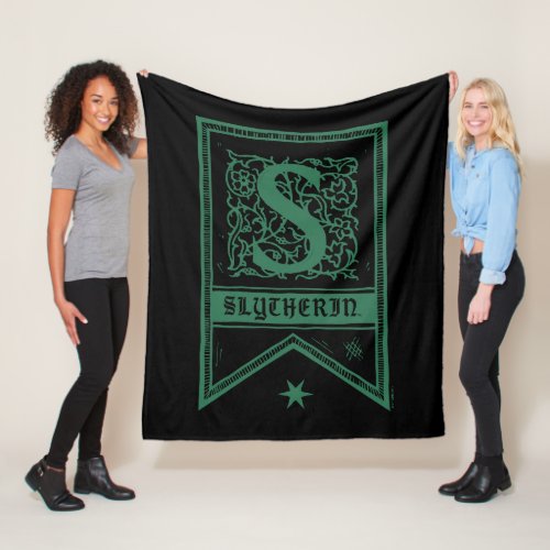 Harry Potter  Slytherin Monogram Banner Fleece Blanket