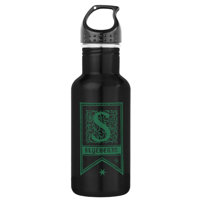 Harry Potter | Slytherin Monogram Banner Stainless Steel Water Bottle (Front)