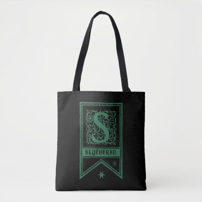 Harry Potter | Slytherin Monogram Banner Tote Bag (Front)