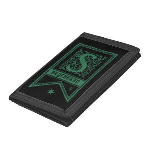 Harry Potter Slytherin Monogram Banner Trifold Wallet