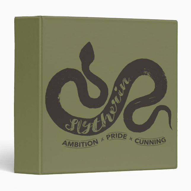 Harry Potter | SLYTHERIN™ Silhouette Typography 3 Ring Binder (Front/Spine)