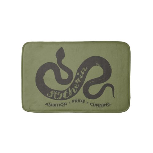 Harry Potter  SLYTHERIN Silhouette Typography Bath Mat