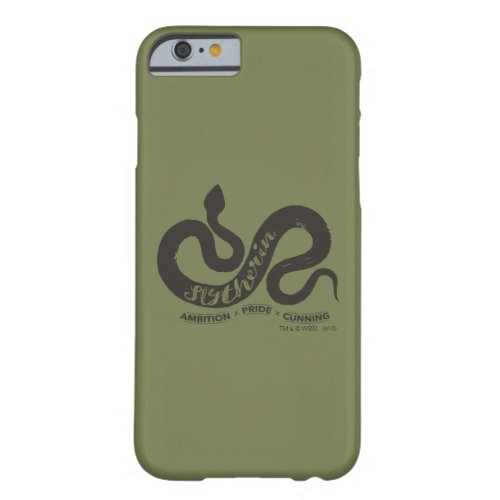 Harry Potter  SLYTHERIN Silhouette Typography Barely There iPhone 6 Case