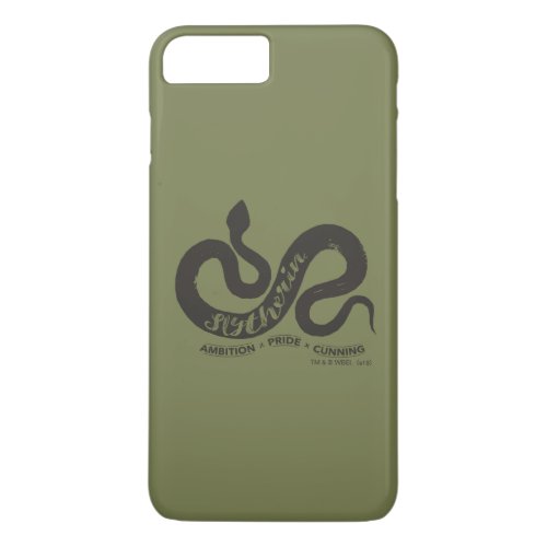 Harry Potter  SLYTHERIN Silhouette Typography iPhone 8 Plus7 Plus Case