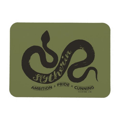 Harry Potter  SLYTHERIN Silhouette Typography Magnet