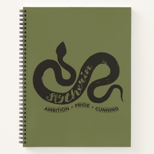 Harry Potter  SLYTHERIN Silhouette Typography Notebook