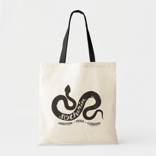 Harry Potter  SLYTHERIN Silhouette Typography Tote Bag