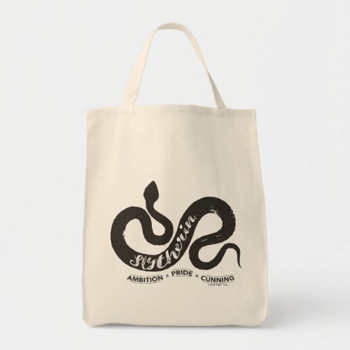 Harry Potter  SLYTHERIN Silhouette Typography Tote Bag