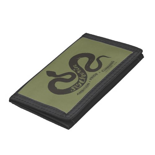 Harry Potter  SLYTHERIN Silhouette Typography Trifold Wallet