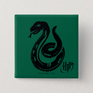 Harry Potter   Slytherin Snake Icon Pinback Button