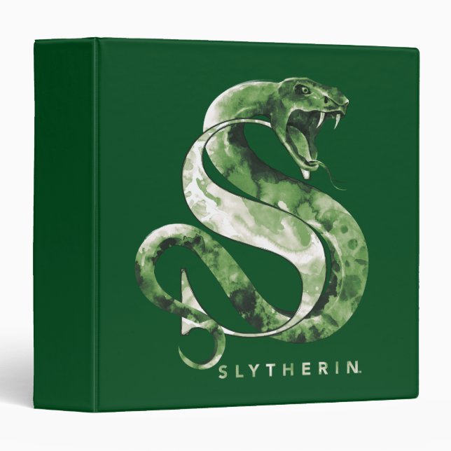 Harry Potter | SLYTHERIN™ Snake Watercolor 3 Ring Binder (Front/Spine)