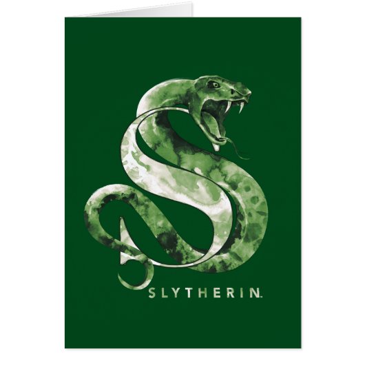 Harry Potter | SLYTHERIN™ Snake Watercolor Cards (Front)
